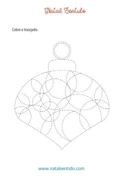 Cobre a tracejado a decoração de Natal. (pdf 05) Cobre a tracejado a decoração de Natal.