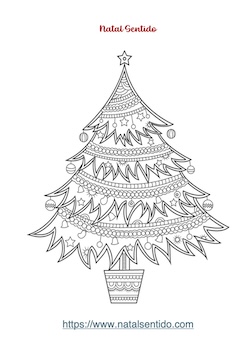 Árvore de Natal ornamentada (pdf 03) Árvore de Natal ornamentada