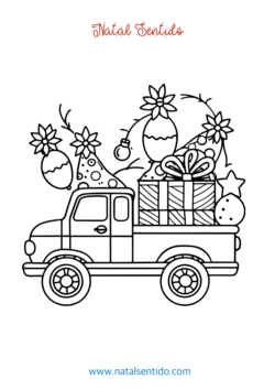 Carrinha com pinheiro de Natal e várias decorações natalícias. (pdf 07) Carrinha com pinheiro de Natal e várias decorações natalícias.