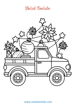 Carro com decorações de Natal (pdf 09) Carro com decorações de Natal