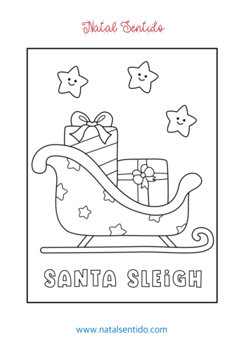 Trenó do Pai Natal com prendas e pdescrição Santa Sleigh (pdf 02) Trenó do Pai Natal com prendas e pdescrição Santa Sleigh