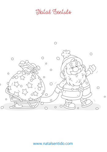 Pai Natal a puxar o trenó. (pdf 03) Pai Natal a puxar o trenó.