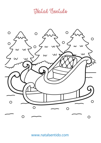 Trenó do Pai Natal nas montanhas. (pdf 06) Trenó do Pai Natal nas montanhas.
