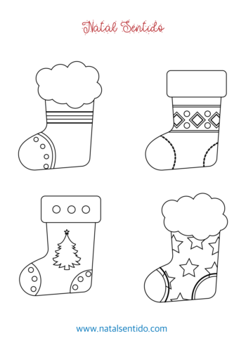 Meias de Natal decoradas (pdf 02) Meias de Natal decoradas