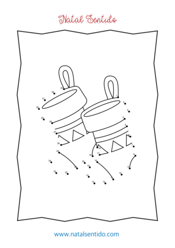 Meias de Natal para ligar por números. (pdf 05) Meias de Natal para ligar por números.