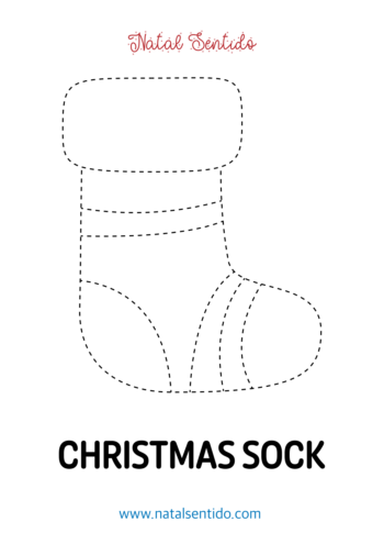 Meia em tracejado - Christmas Sock. (pdf 06) Meia em tracejado - Christmas Sock.