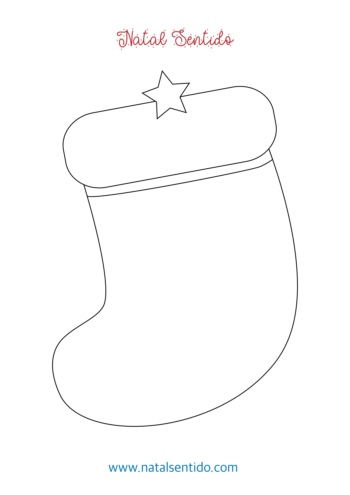 Meia de Natal para pintar. (pdf 08) Meia de Natal para pintar.