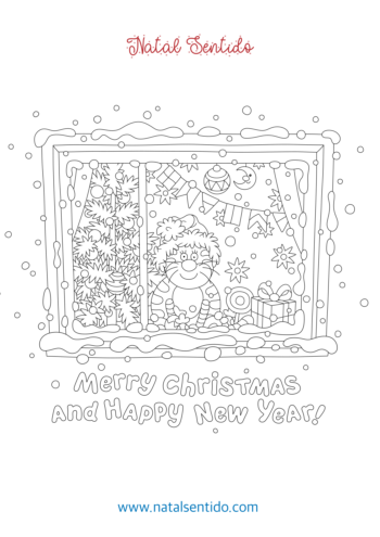 Merry Christmas - Gatinho à janela (pdf 02) Merry Christmas - Gatinho à janela