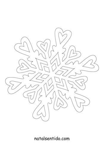 Floco de Neve para colorir (pdf 02) Floco de Neve para colorir