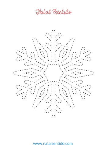 Flocos de neve a tracejado. (pdf 07) Flocos de neve a tracejado.