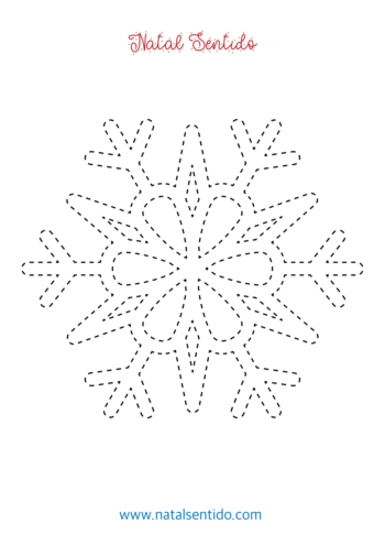 Flocos de neve a tracejado. (pdf 08) Flocos de neve a tracejado.