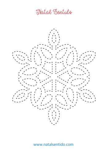 Floco de neve para cobrir o tracejado. (pdf 09) Floco de neve para cobrir o tracejado.
