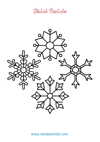 Flocos de neve para colorir. (pdf 10) Flocos de neve para colorir.