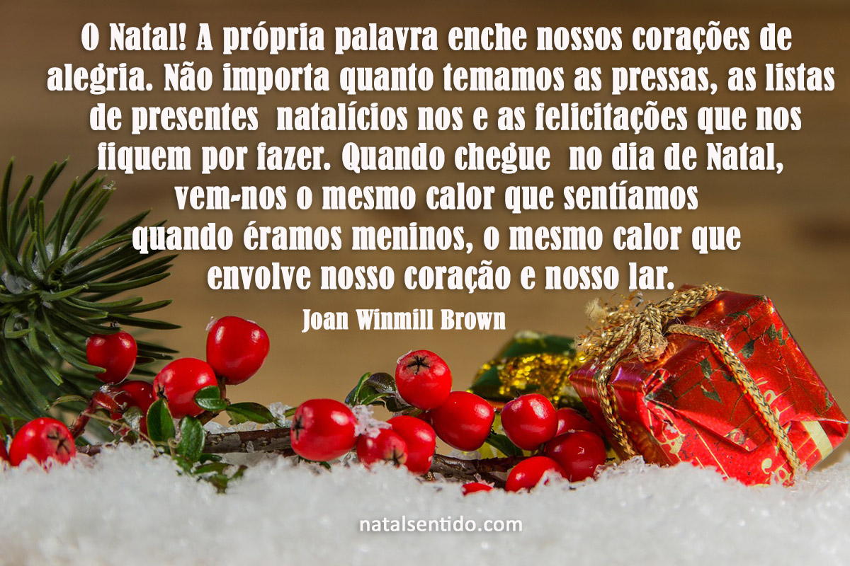 O Natal! A própria palavra enche nossos corações de alegria. O Natal! A própria palavra enche nossos corações de alegria.