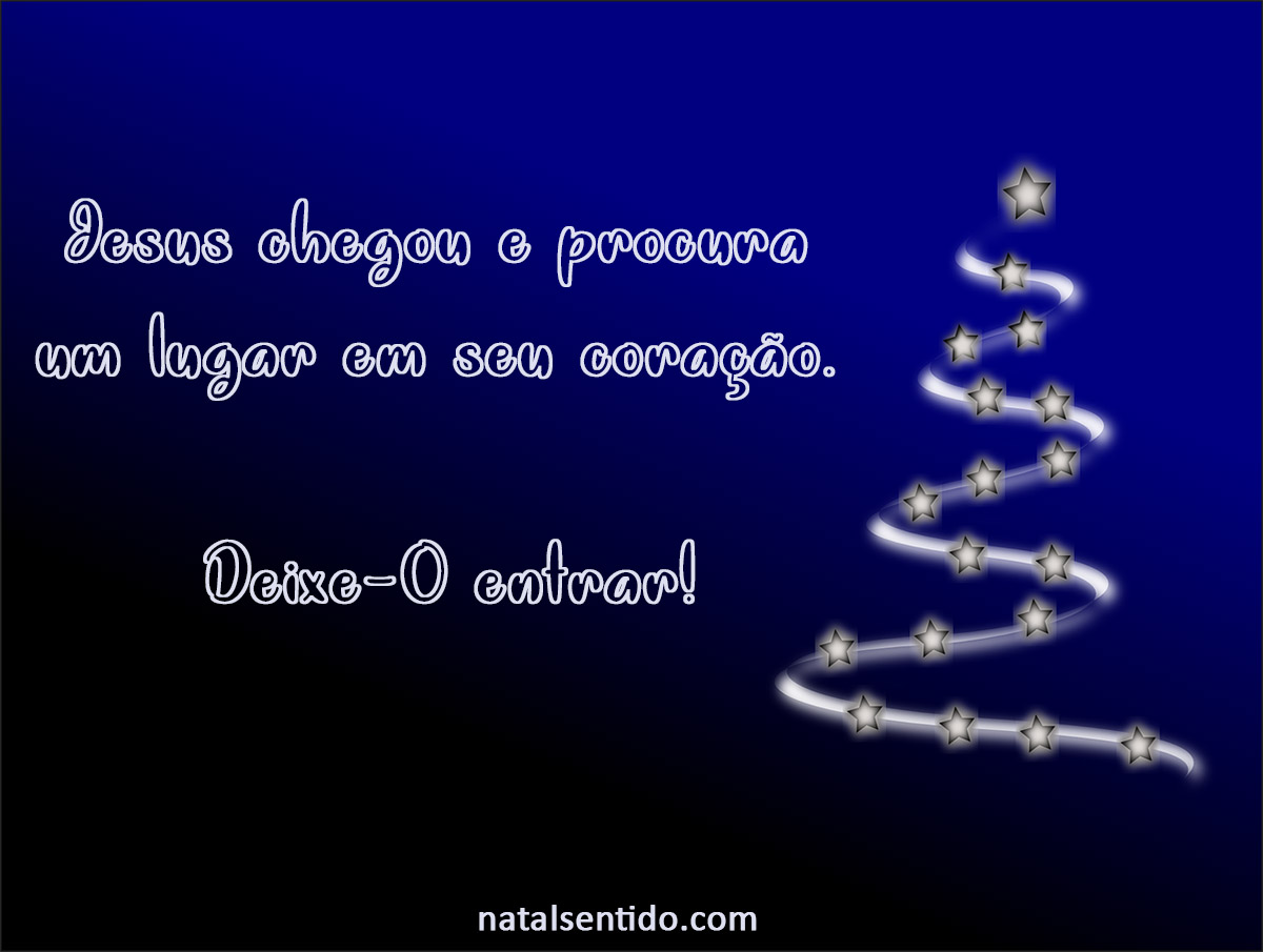 Jesus chegou e procura um lugar Jesus chegou e procura um lugar