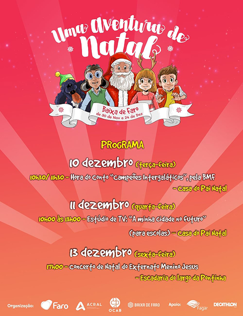 Faro programa de 10 a 13 de dezembro