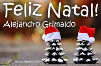 Postal de Feliz Natal para Aleks 🎄 (cinco postais com nome)
