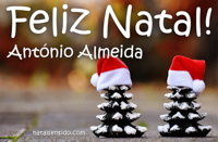 Postal de Feliz Natal para António Almeida 🎄 (cinco postais com nome)
