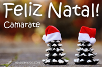 Postal de Feliz Natal para Camarate 🎄 (cinco postais com nome)