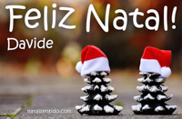 Postal de Feliz Natal para Davide 🎄 (cinco postais com nome)