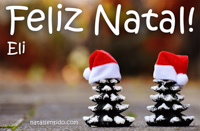 Postal de Feliz Natal para Eli 🎄 (cinco postais com nome)