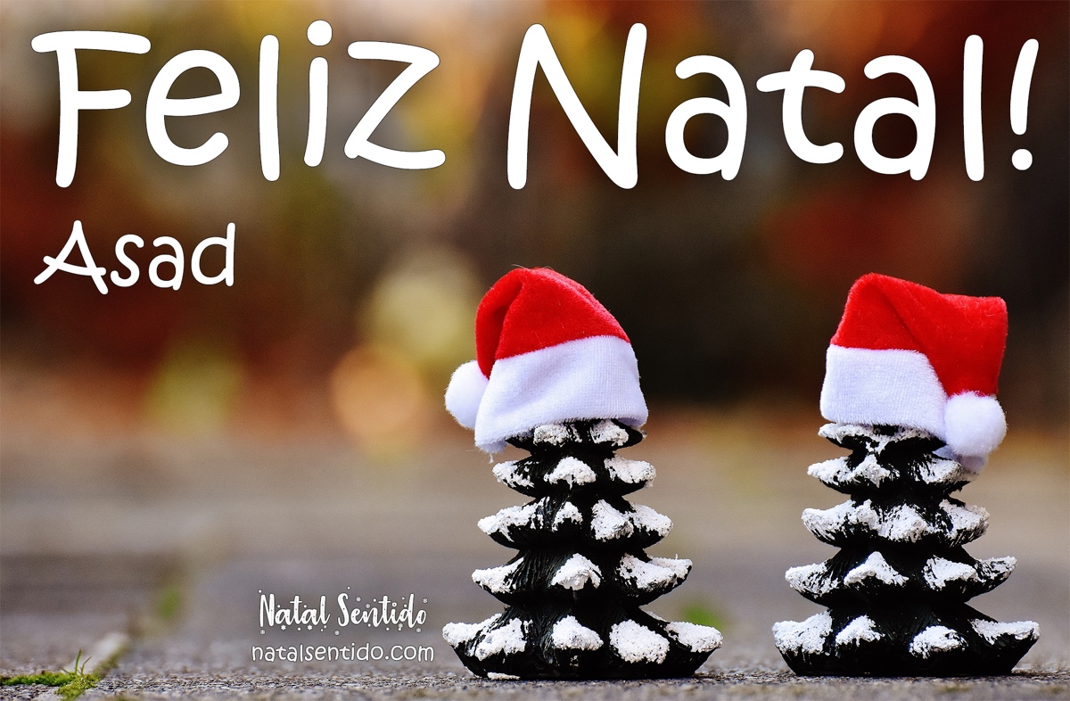 Postal de Feliz Natal com nome Asad Postal de Feliz Natal com nome Asad