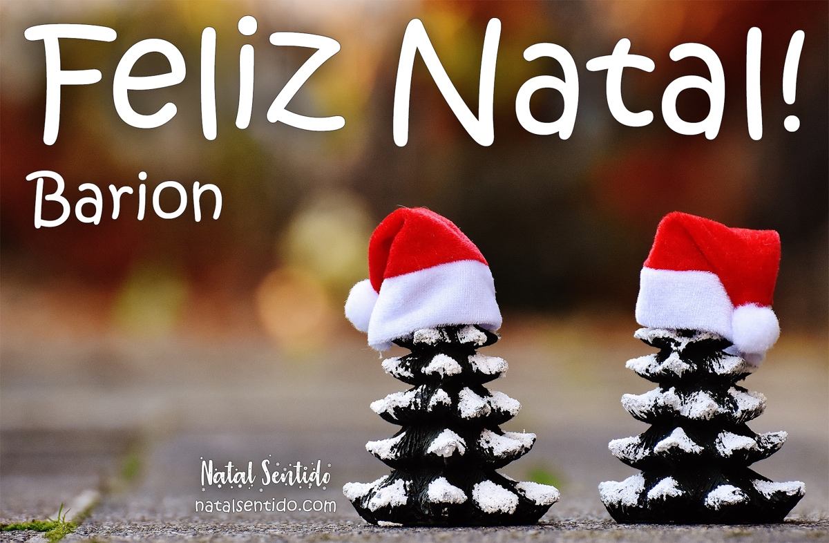 Postal de Feliz Natal com nome Barion Postal de Feliz Natal com nome Barion