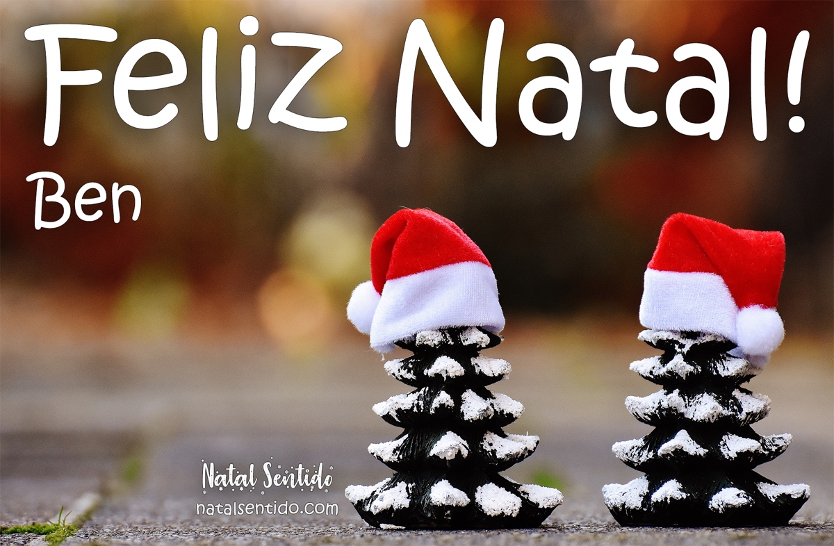 Postal de Feliz Natal com nome Ben Postal de Feliz Natal com nome Ben